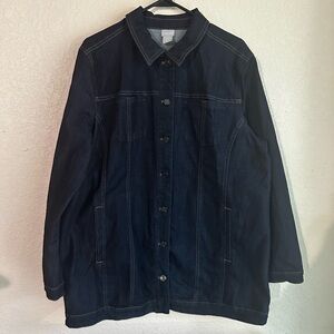 Chico's Dark Blue Jean Jacket‎